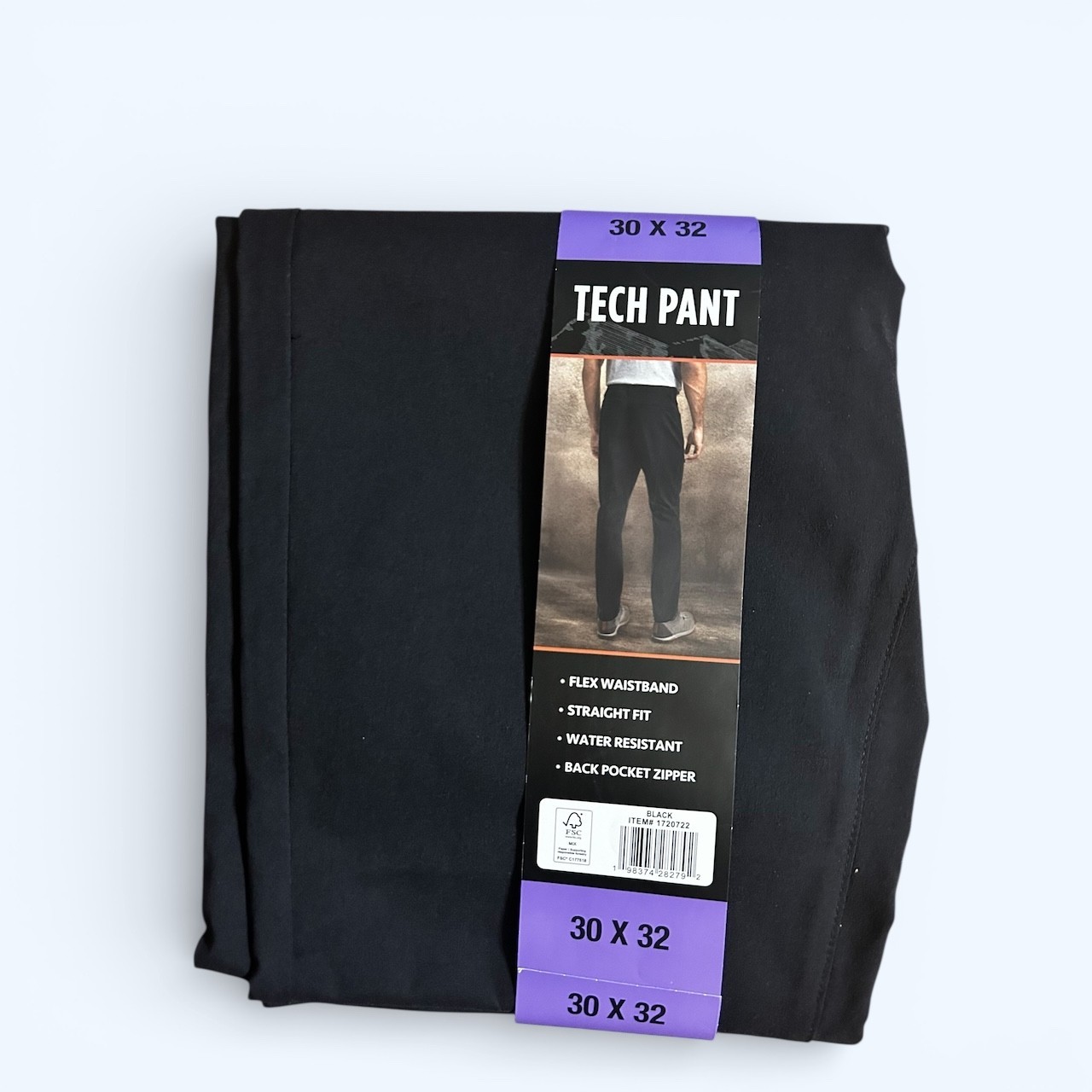Weatherproof Vintage Men’s Tech Pant Straight Fit Black Size 30×32