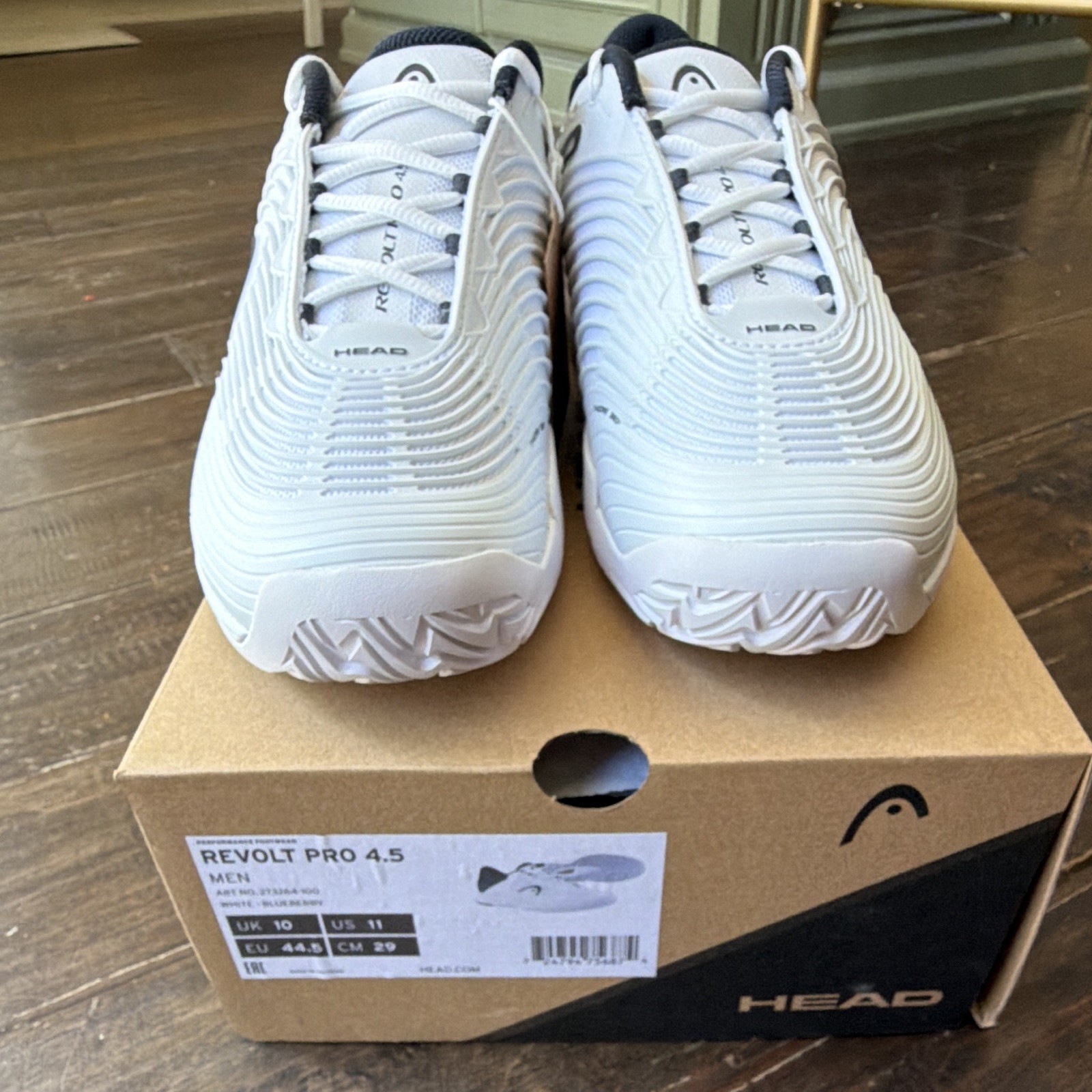 HEAD Revolt Pro 4.5 Men’s Low Top Tennis Athletic Sneaker White/Black