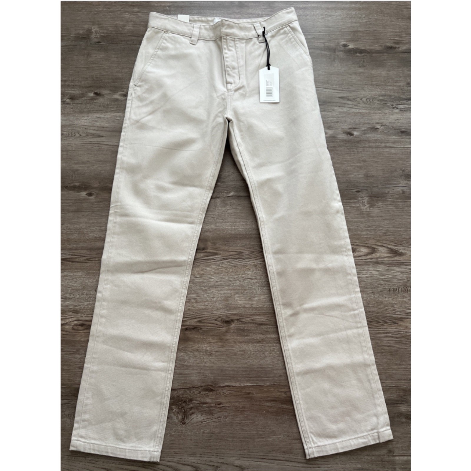 WESC Eddys Chino Pant Mens 30×32 Moon Beam Straight Fit Cotton NWT