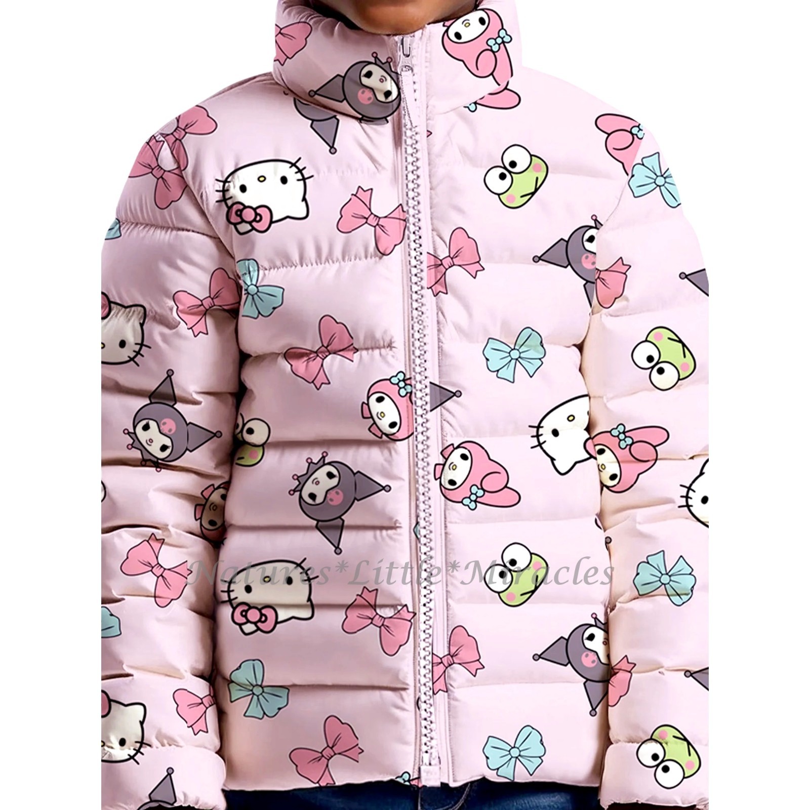 Hello Kitty Girls Puffer Jacket Size 4 5 6 7 8 10 12 14 16 18 XL Coat My Melody