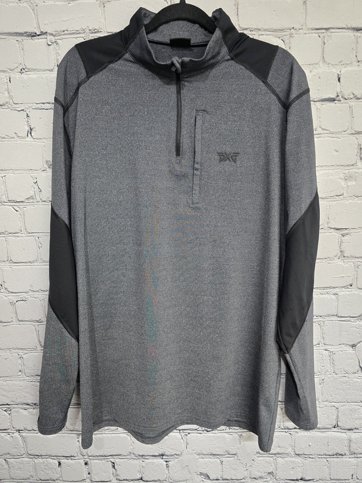 PXG Parsons Xtreme Golf 1/4 Pullover Zip Mens L Gray Paneled Performance Sweater