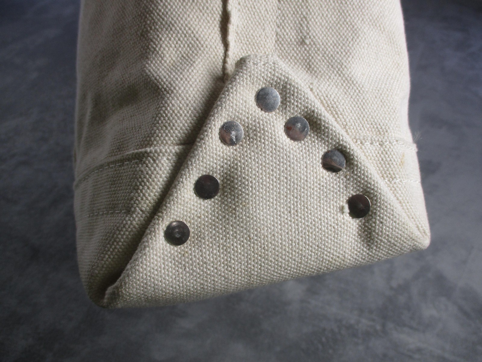 Florida Coast Tote Bag Unisex Large Beige Canvas Bottom Studs Beach Travel