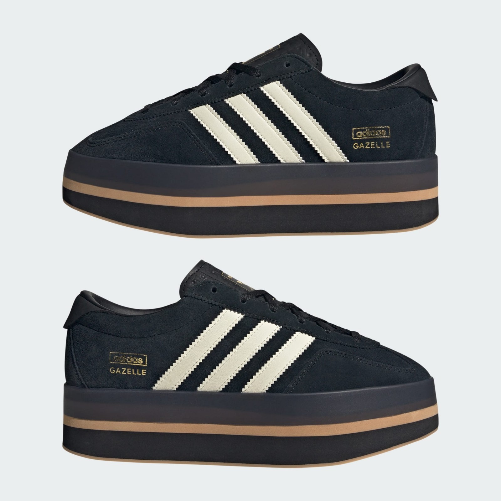 adidas Originals WMNS Gazelle Stack JS0239 Core Black Cream White Women’s US5-11