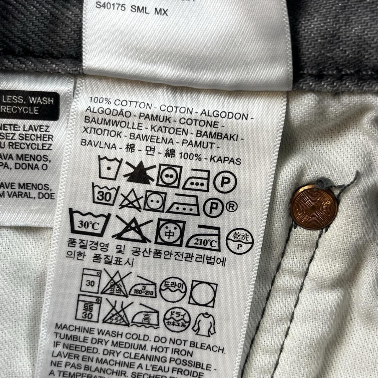 Levis 501 Jeans Mens 36×30 Gray Denim Original Straight Button Fly Charcoal Wash
