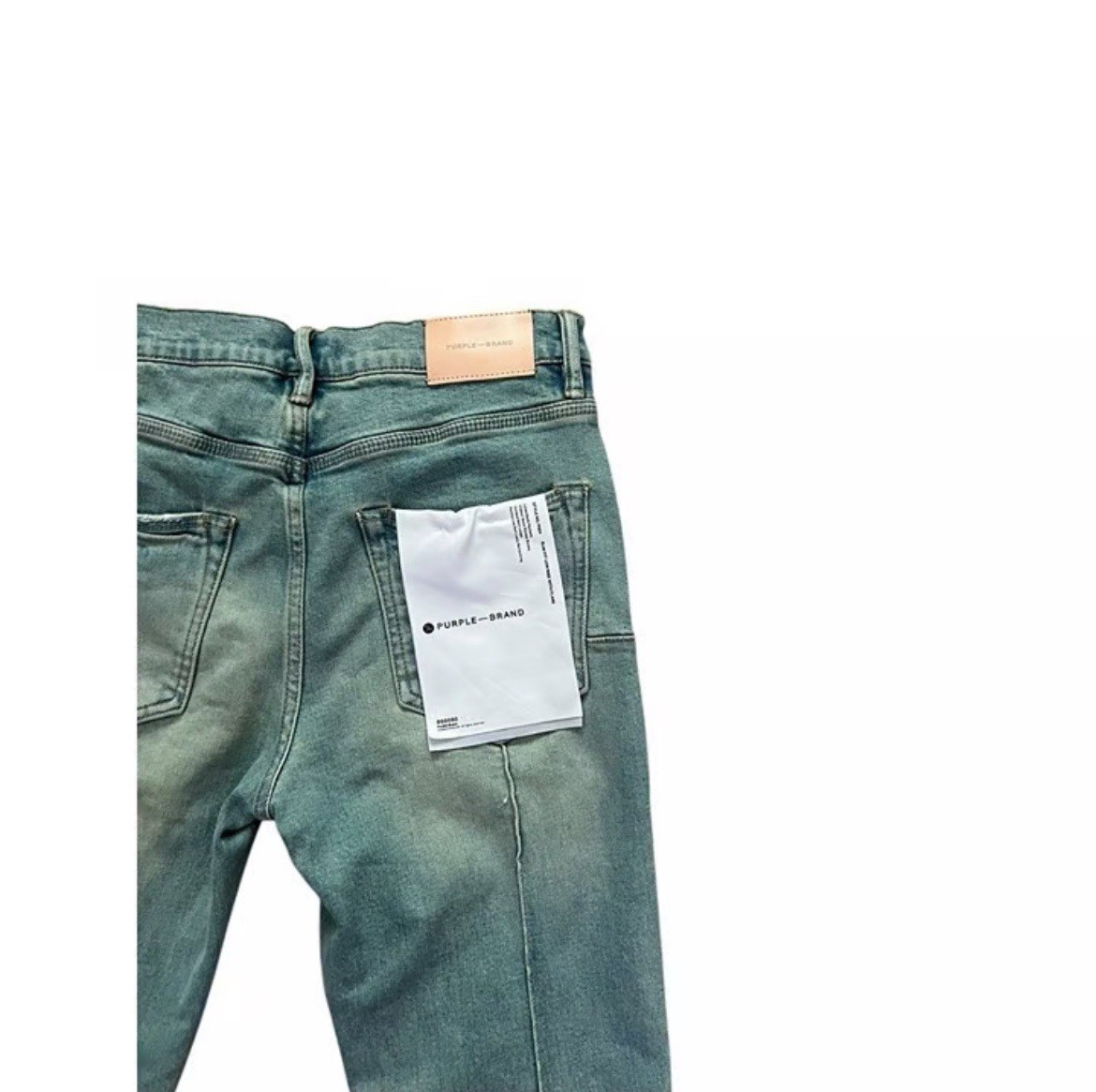Purple Brand Jeans Men Slim Fit Low Rise With Flare Blue P004 $295 Size 33/32