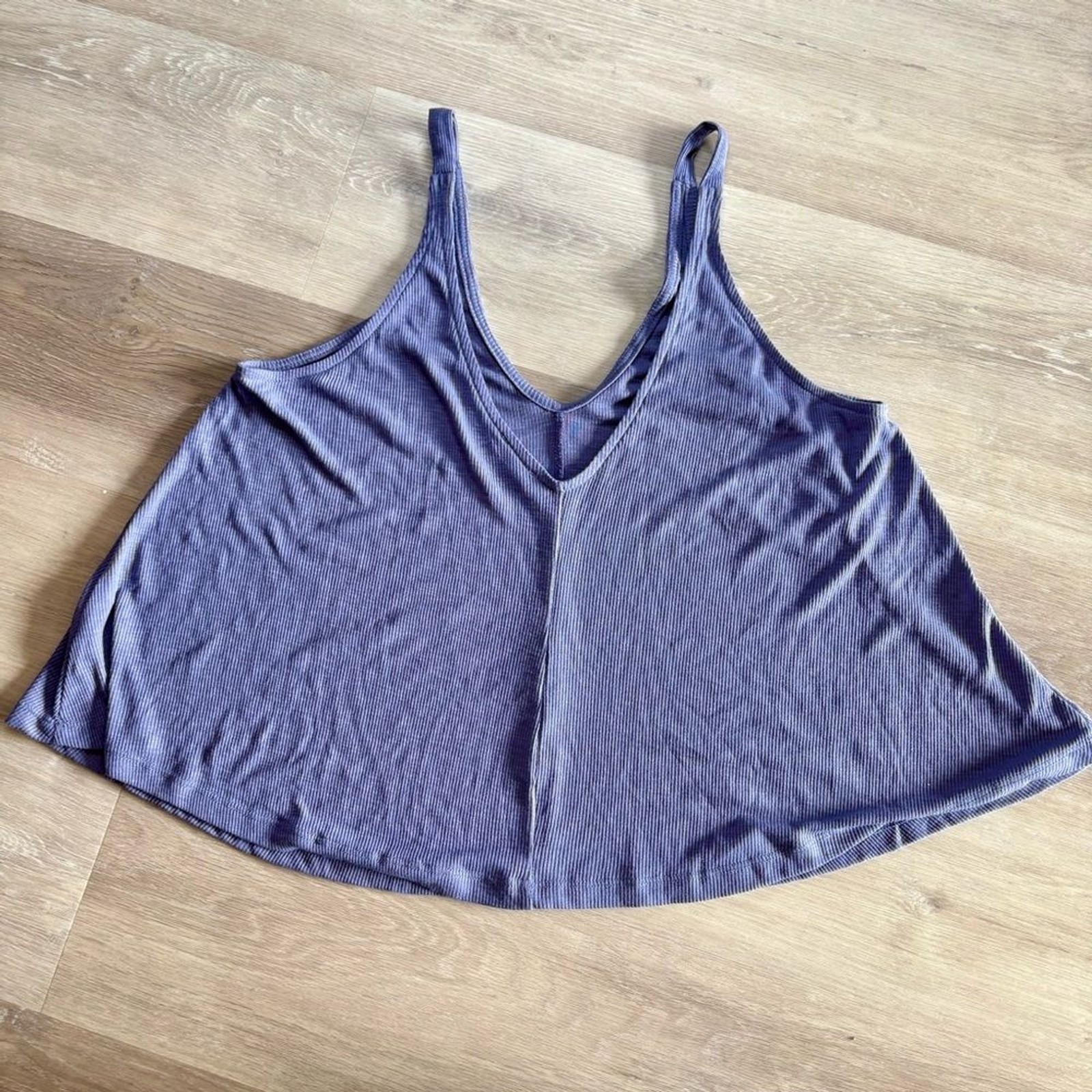 Free People Intimately Dani Tank Flowy Oversized Swing Tank Dusty Iris Blue Sz S