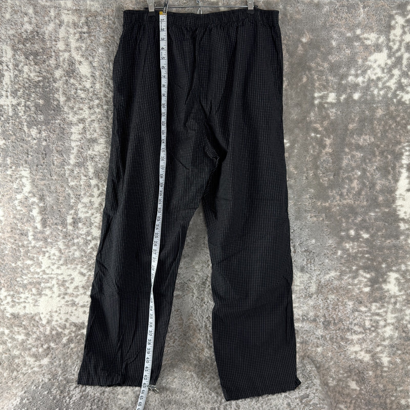 Polo Ralph Lauren Size XL Checker Straight Leg Casual Elastic Waist Pants Black