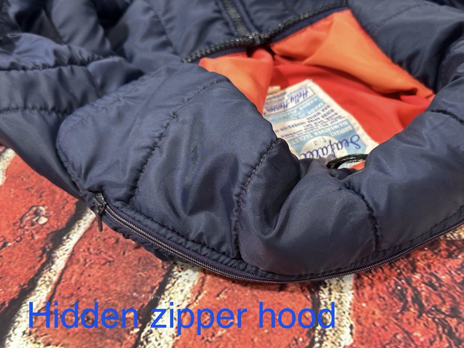 HELLY HANSEN SAILING JACKET SIZE LARGE 1960s 1970s SEAFARER NAVY VINTAGE COAT