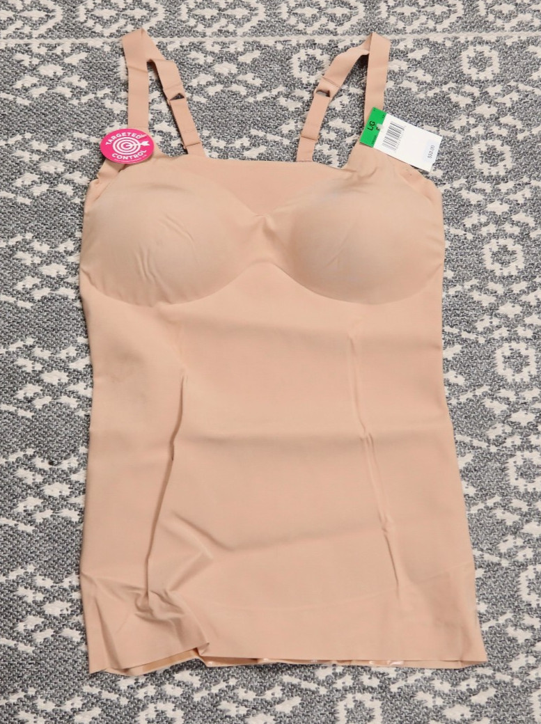 New Maidenform Women’s Shapewear Firm Control Cami Tank – LARGE – Beige – DMS086