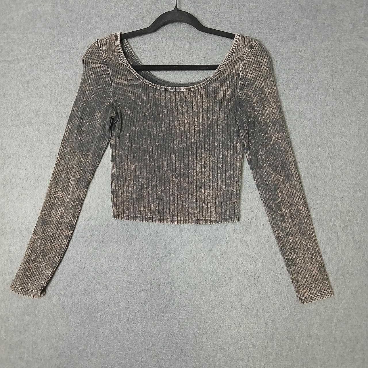 Wild Fable sz S crop grunge punk rocker indie sleaze acid wash ribbed 90s y2k