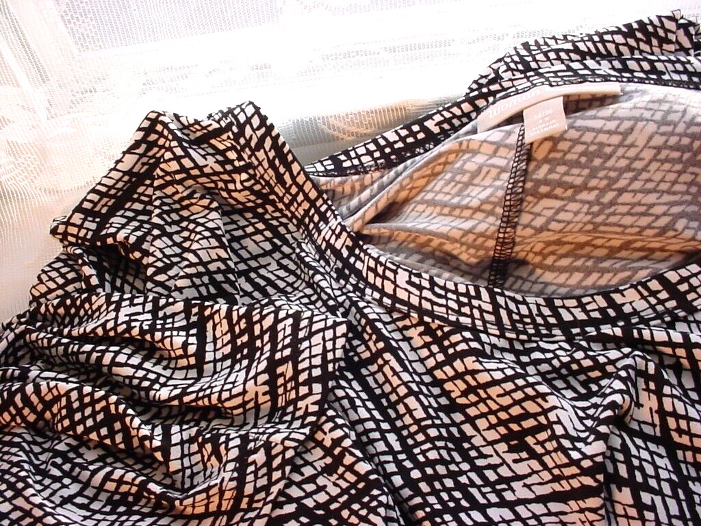 Woman Within Plus Size 4X Top 3/4 Sleeve Stretch Knit Longer Length