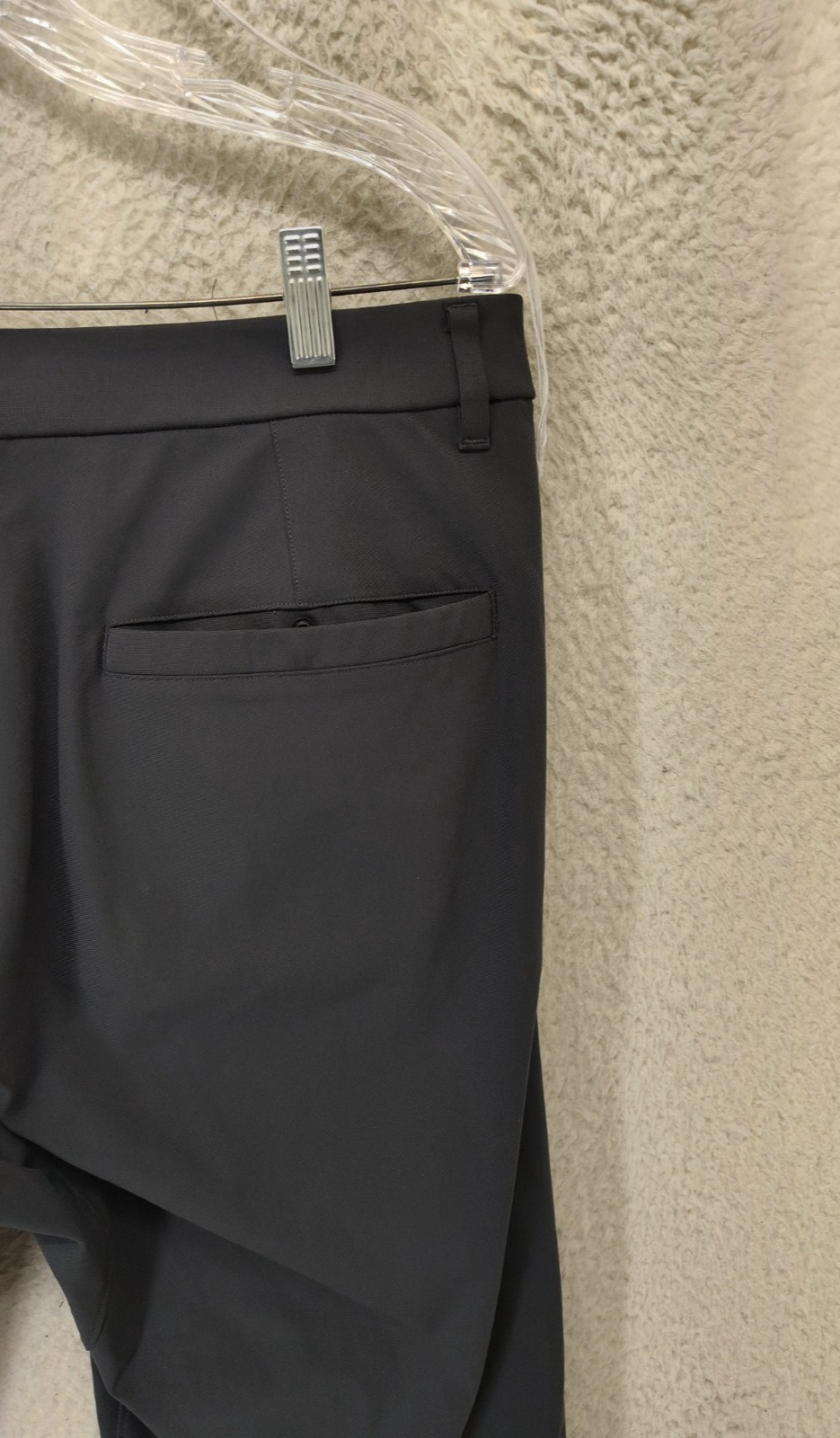 Lululemon Men Pants 33 Gray Poly Blend Straight Regular Fit Flat Front Chino