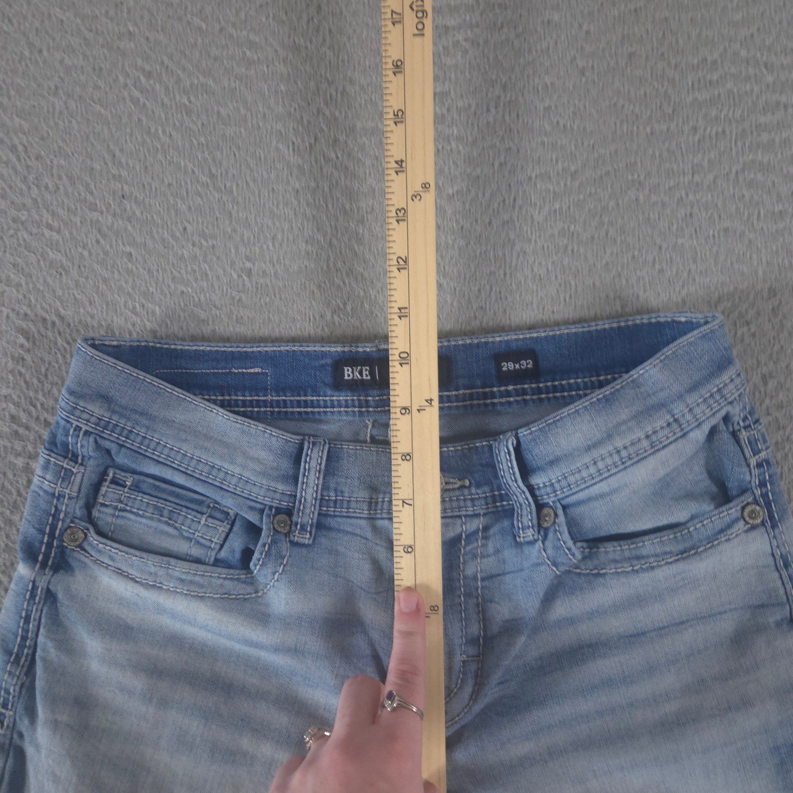 BKE Jeans Mens 29×32 Blue Aiden Boot Stretch Light Wash Repreve Denim Bootcut