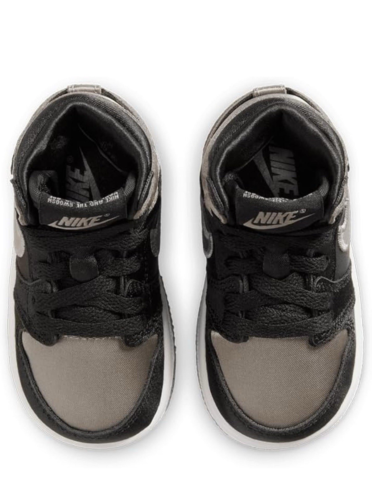 Nike TD Air Jordan 1 Retro High OG Satin Shadow Black/Grey FD5305-010 i