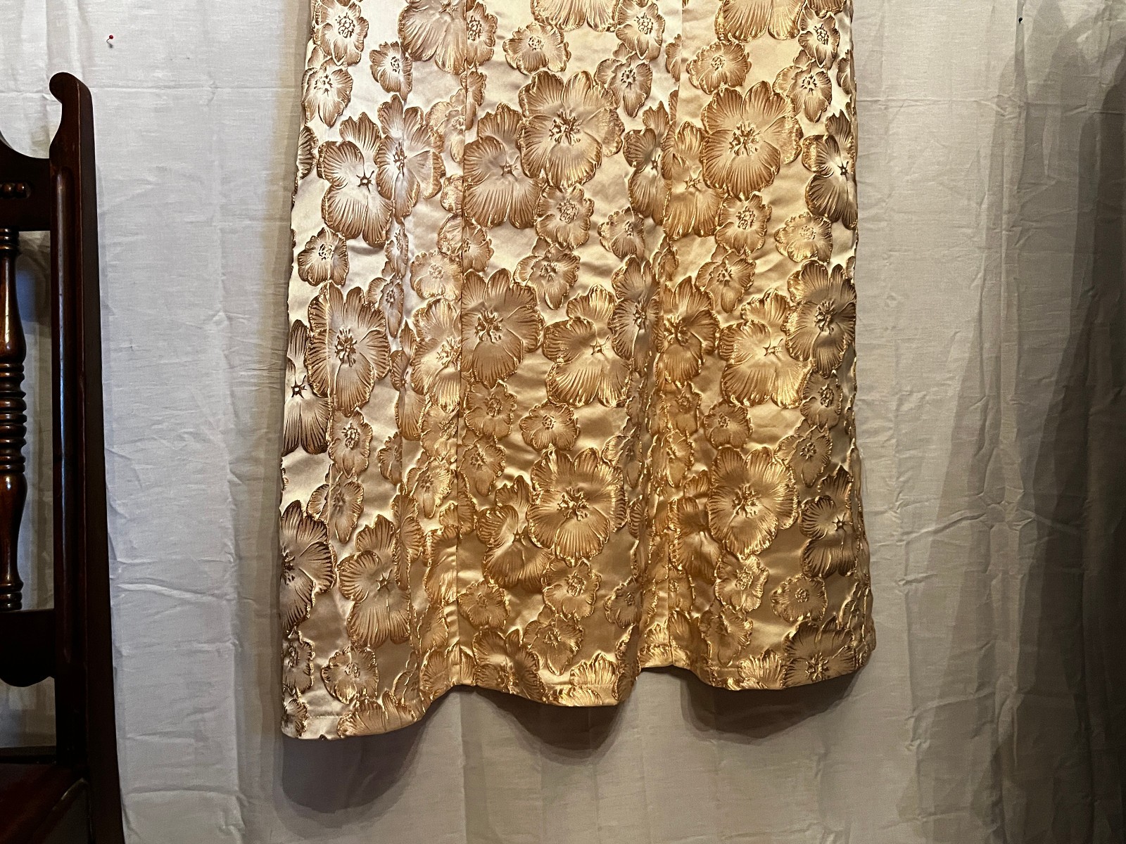 SHEIN Elegant Gold Color Long Dress MOTHER OF THE BRIDE Size 4XL