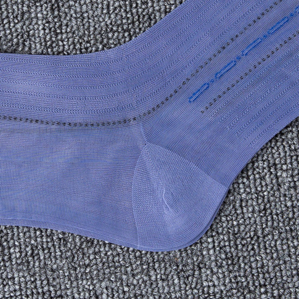 5 Pairs Man’s Thin Jacquard Calf Socks Sweat Absorption Mid-calf Socks