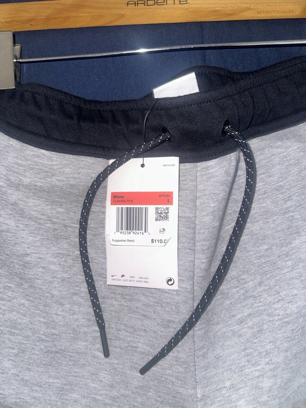 Nike Men’s Slim Tapered Jogger Pants Gray/Black Colorblock L CU4495-016