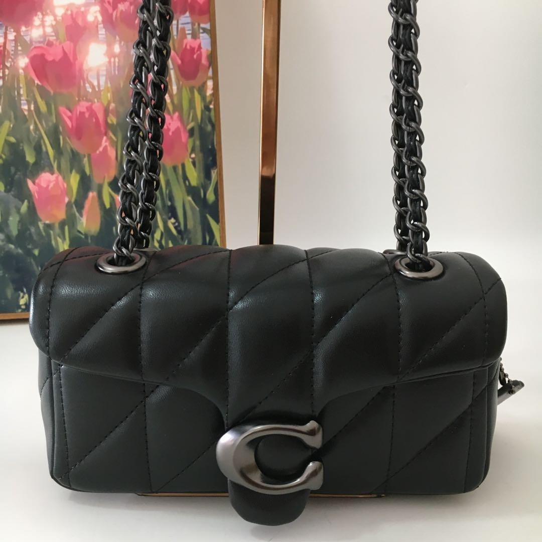 COACH Tabby CP149 Shoulder Bag 20 Quilted Black Silver NEW