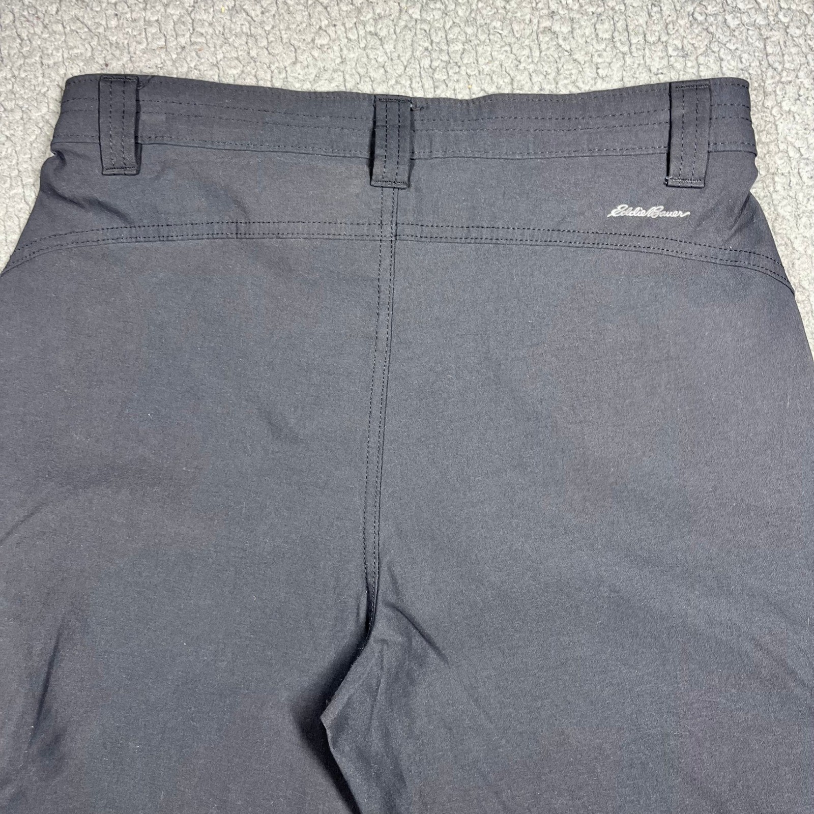 Eddie Bauer Rainier Capris Womens 6 Black Hiking Outdoor Cargo Pants 1258037