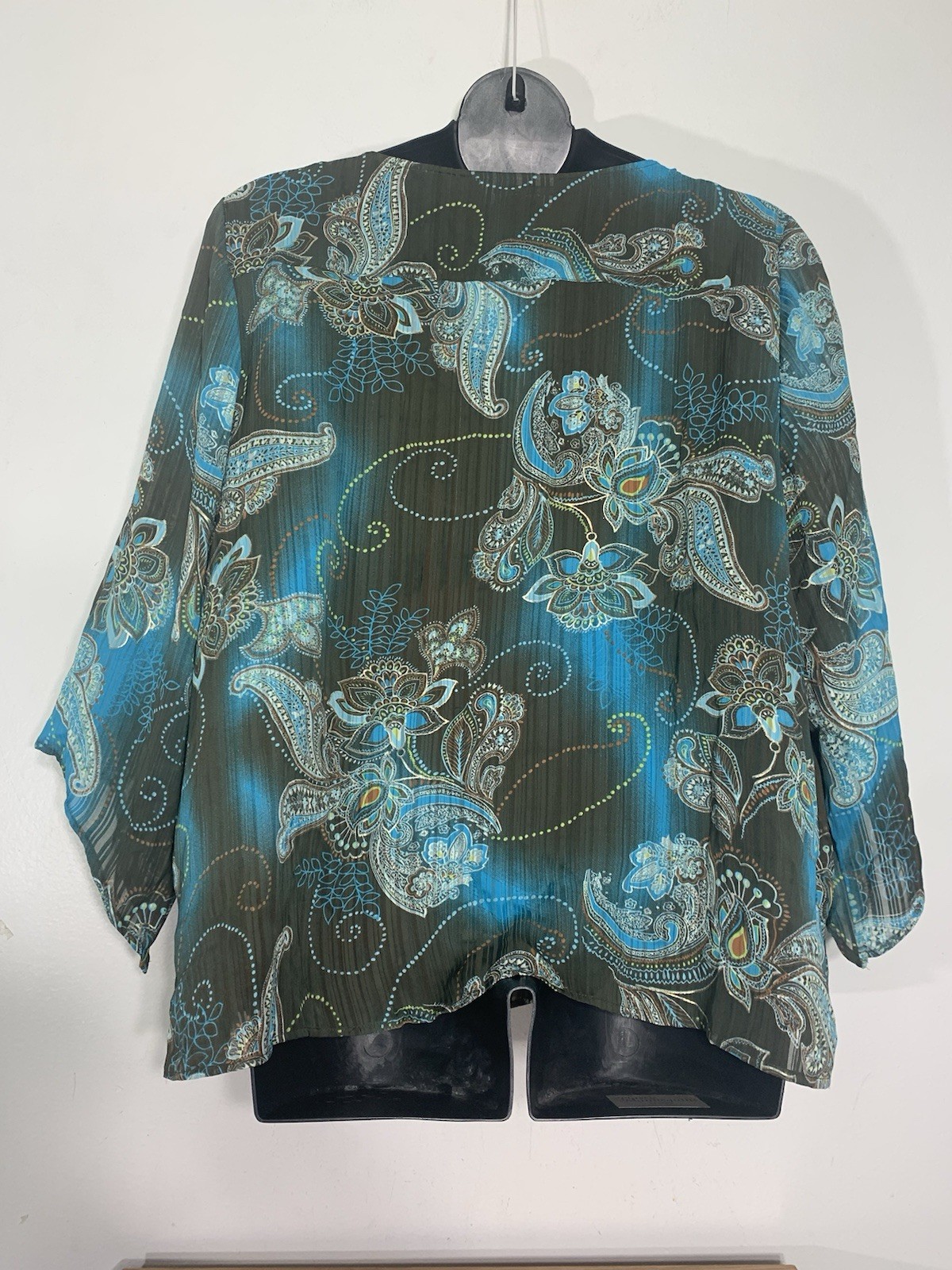 Requirements Paisley Tunic Top Size 3X Lined Semi Sheer Boho Flowy New