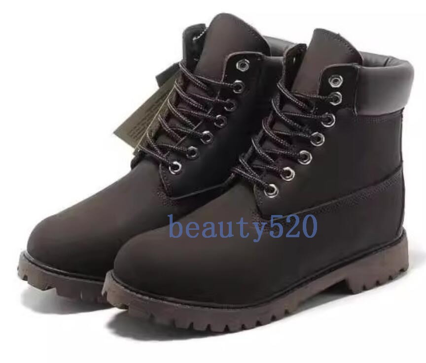 Mens Classic Leather Slip Waterproof Boot Durable Work Shoes Outdoor Ankle Boots