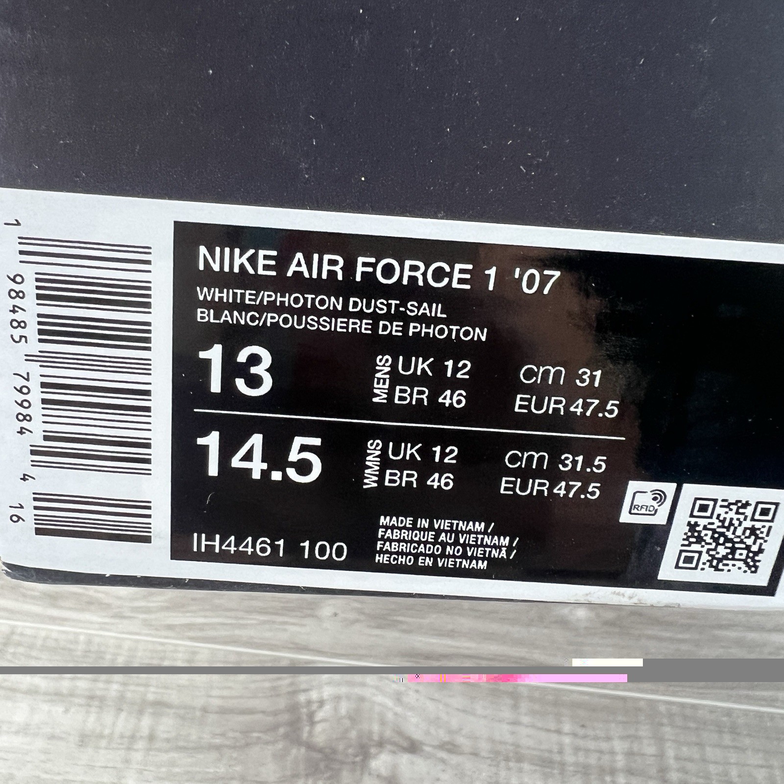 Size 13 – Nike Air Force 1 Low ’07 White Photon Dust Sail IH4461-100 Men’s New