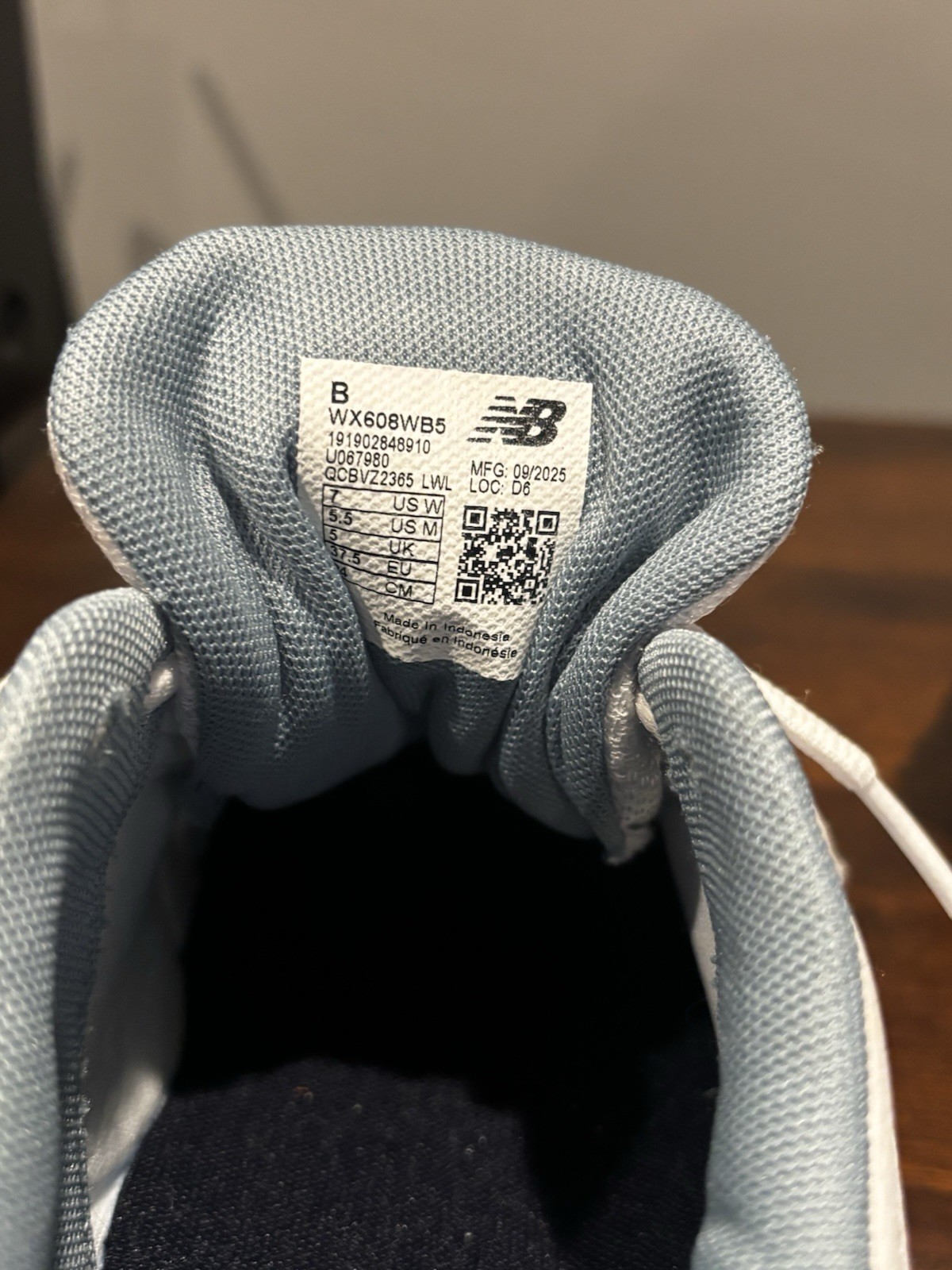 Size 7 – New Balance 608v5 White Light Blue W