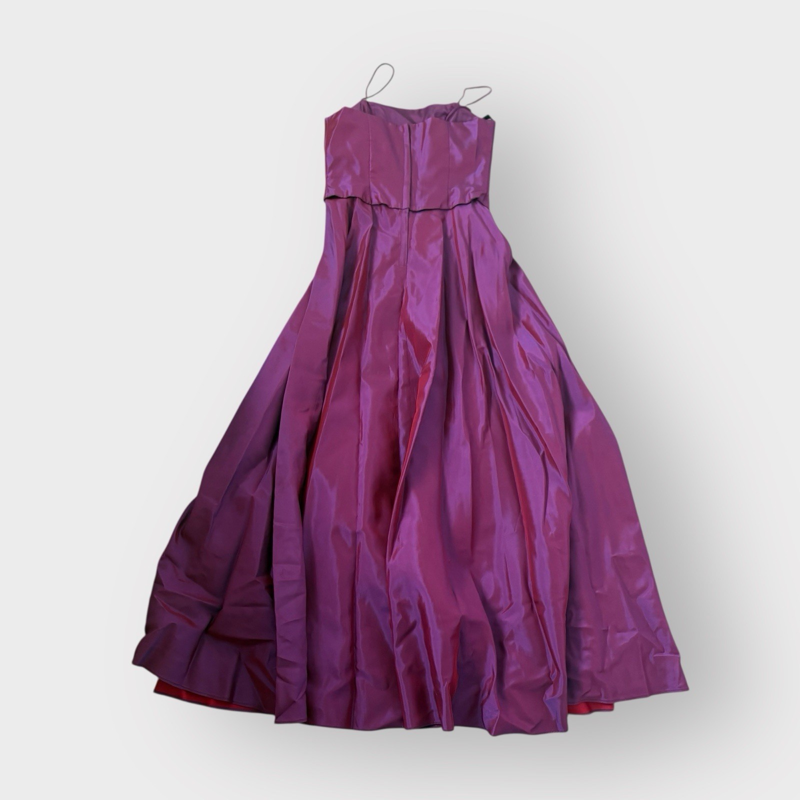 JS Collections Purple Red Sheen Satin A-Line Maxi Gown – Cami Straps, NWT Y2K