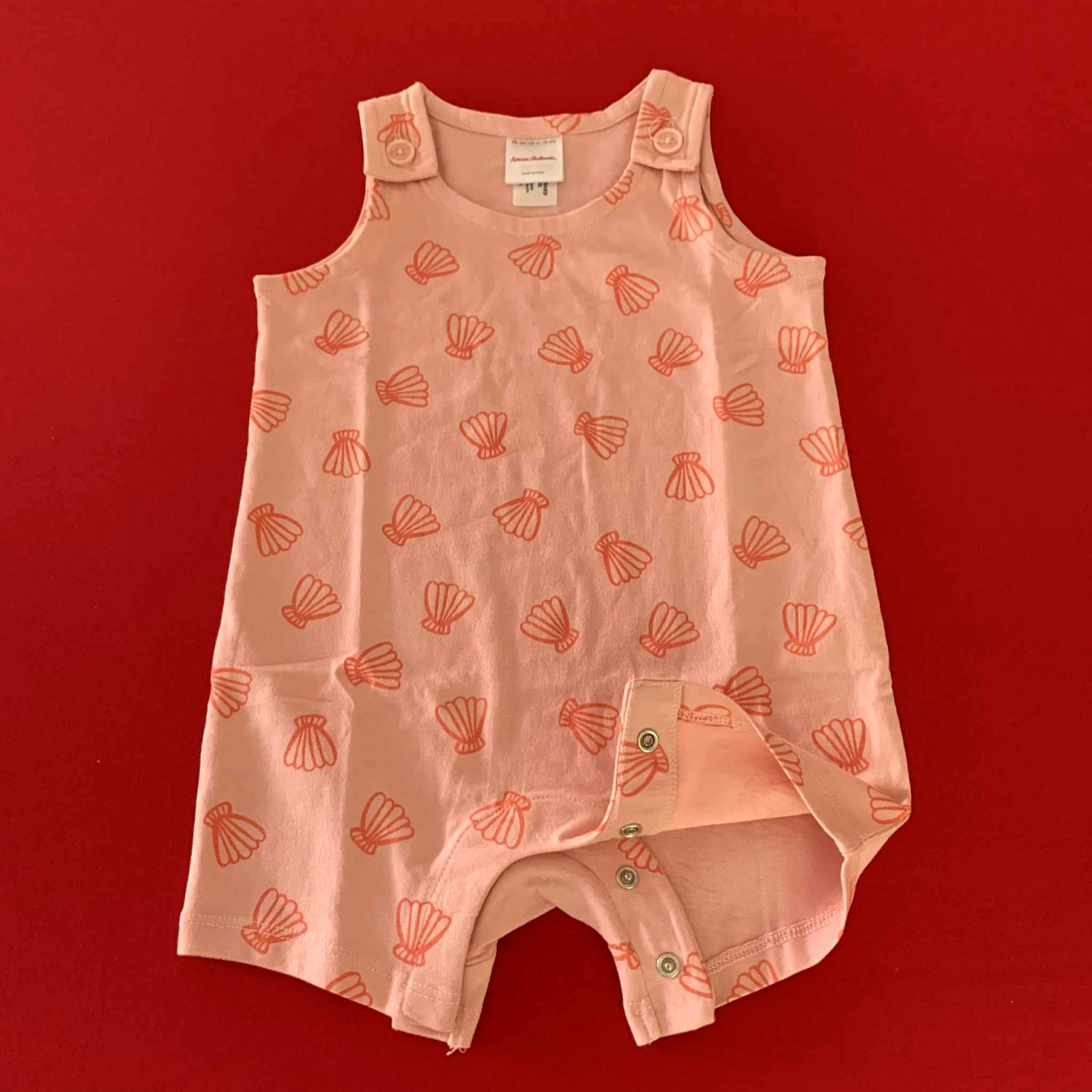 Hanna Andersson Pink Cotton Shortie Romper. Size 12–18 Months, 75 cm