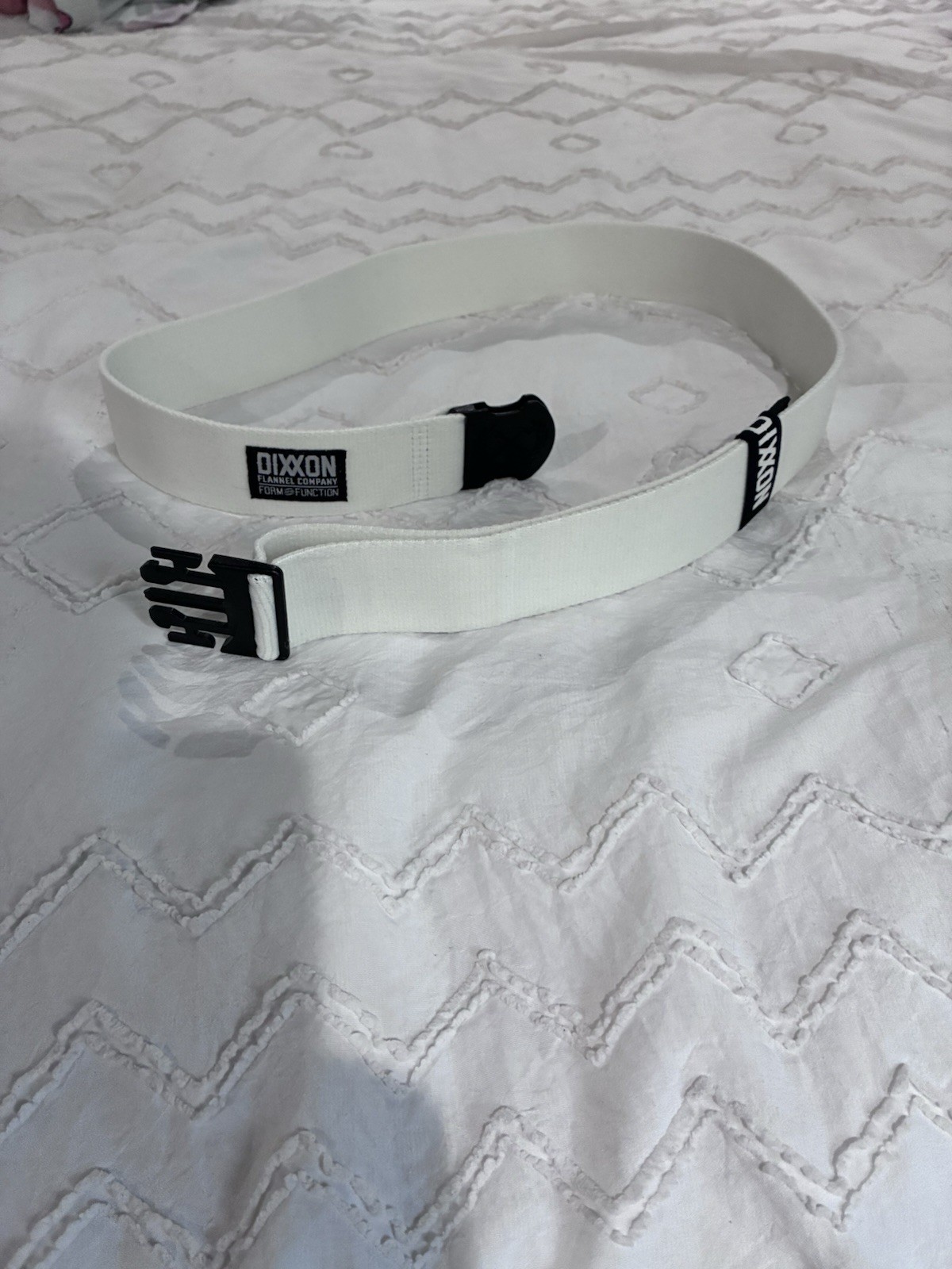 Dixxon Unisex Slim Elastic Stretch Belt White