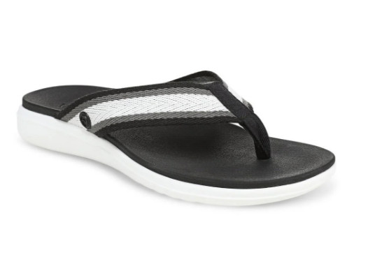 Vionic Beach Indigo Toe Post Sandal, Black Multi