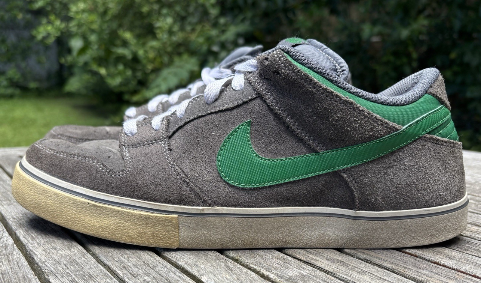 Nike Dunk Low 6.0 LR Grey Green 487925-031 Mens 11.5 Rare Skate Shoes Cushion