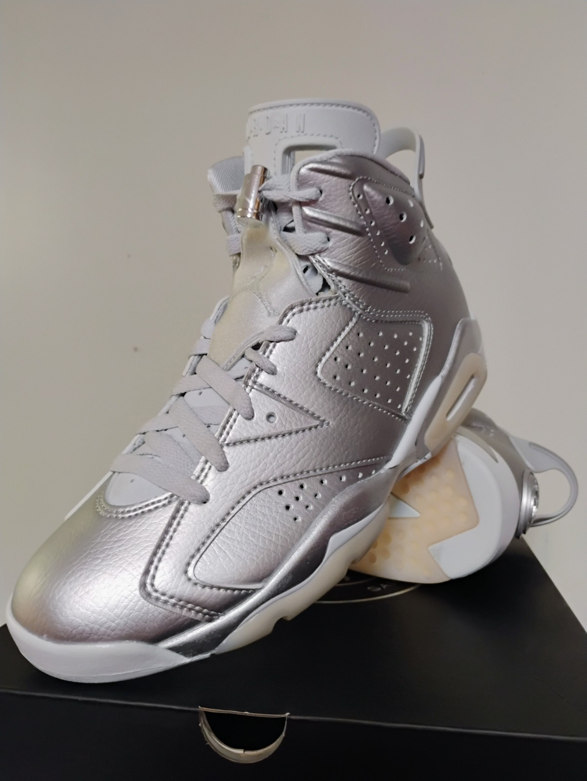Air Jordan 6 Retro x PSG metallic Silver Sz 8 men’s IQ5135-001 New