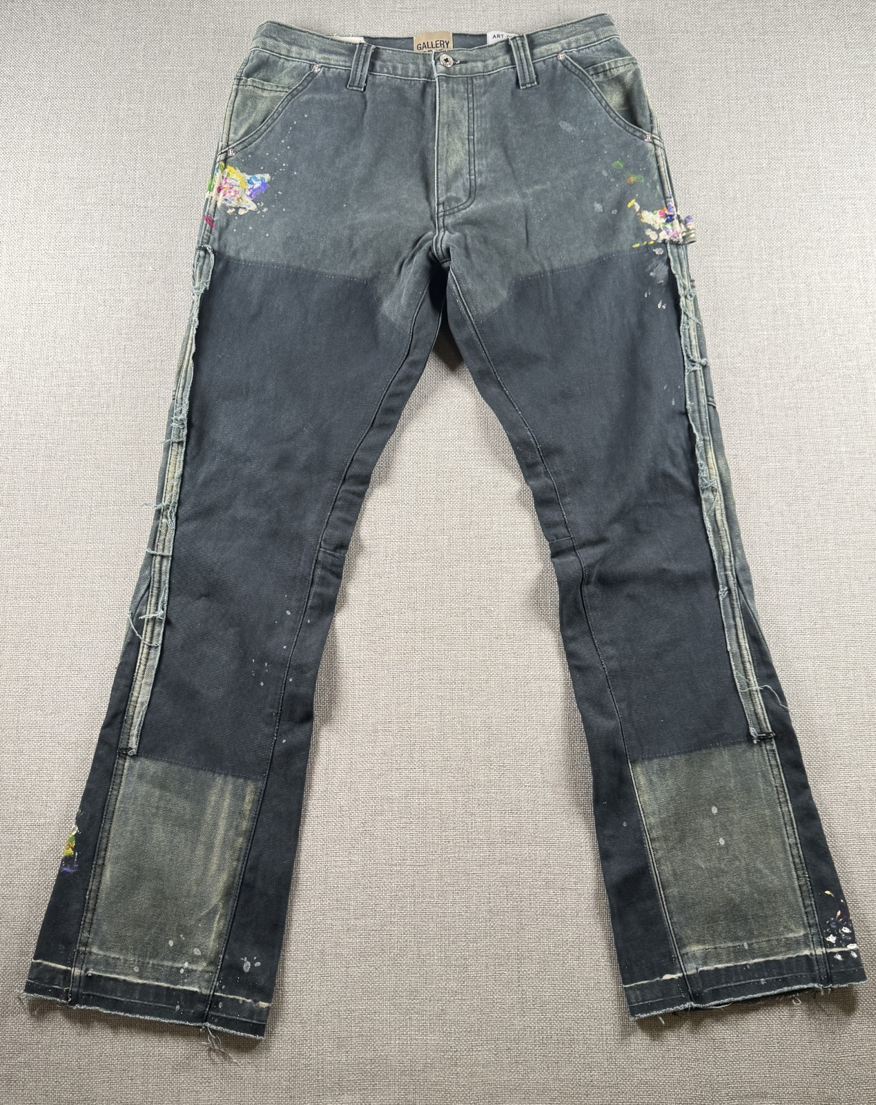 Gallery Dept. Black LA Flare Painted Carpenter Pants Size 33 Made In USA