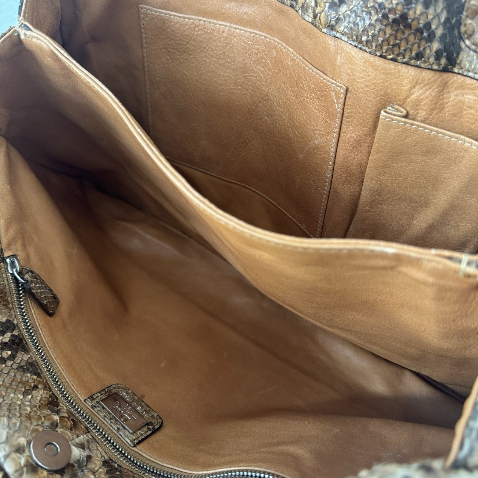 vintage dior python snakeskin gaucho bag f/w 2006 john galliano