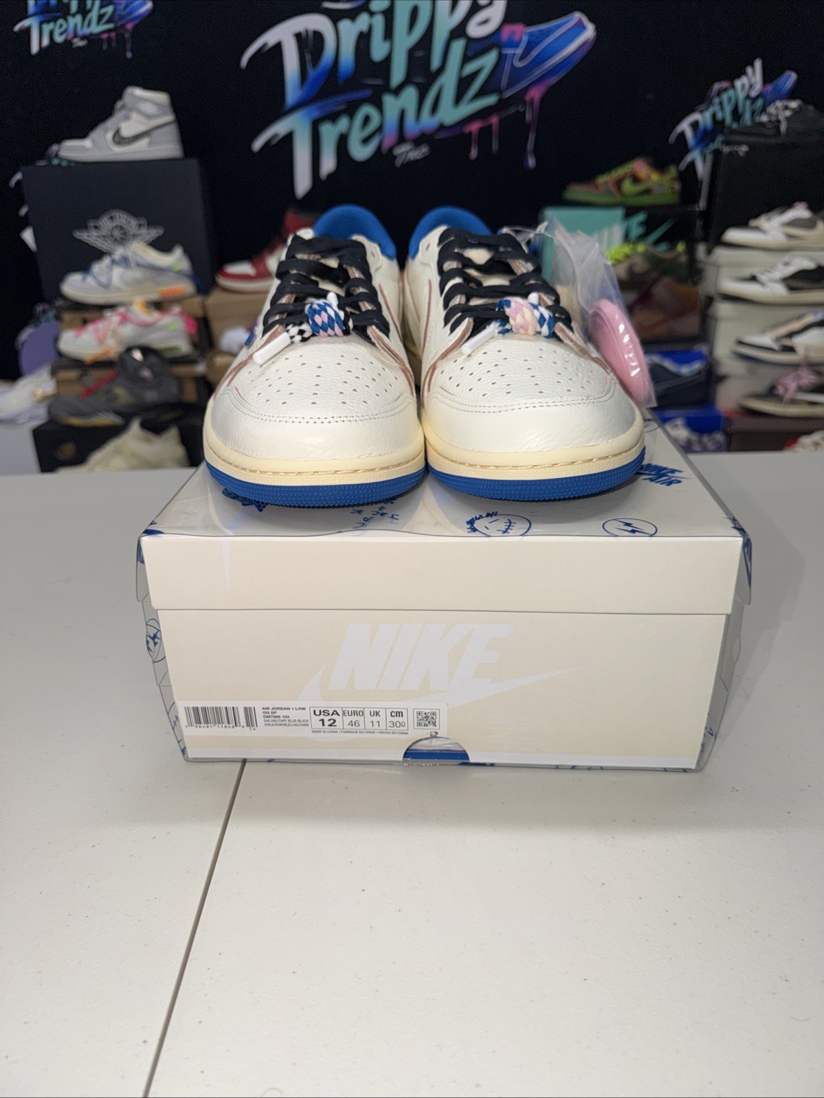 Size 12 – Fragment Design x Travis Scott x Air Jordan 1 Retro OG SP Low Sail…