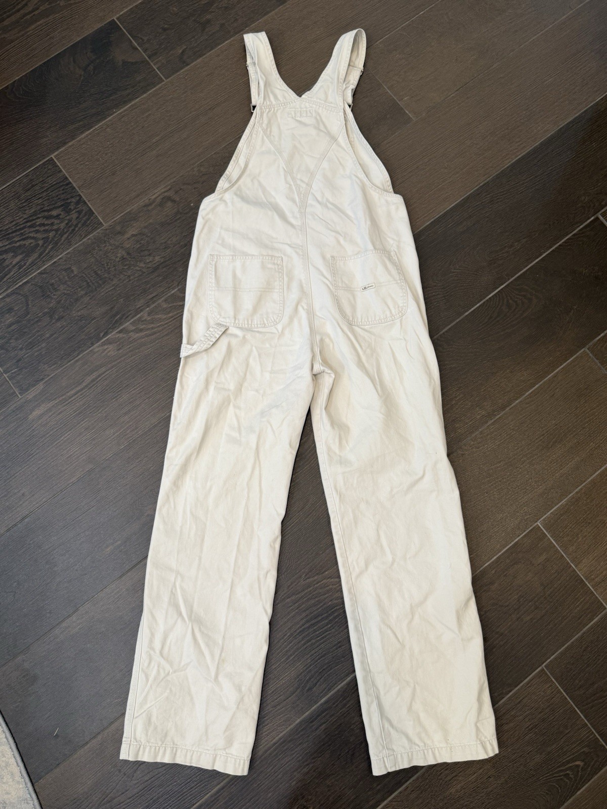 Unionbay Overalls Cream Sz Med Y2K 90s Vtg Bib Minimalist Carpenter Streetwear
