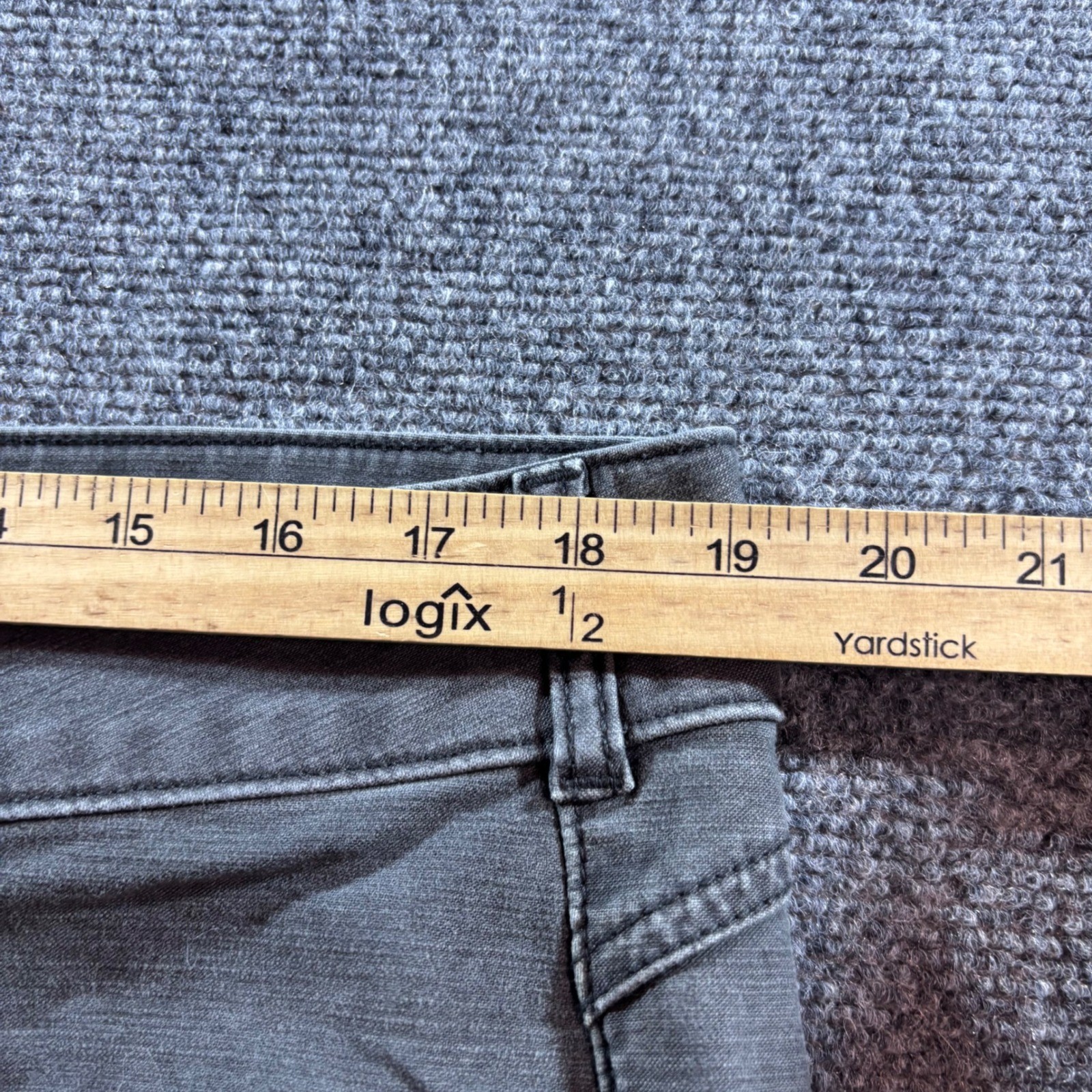 Pilcro Utility Pants Women 16W Dark Gray High Rise Paneled Cargo Anthropologie