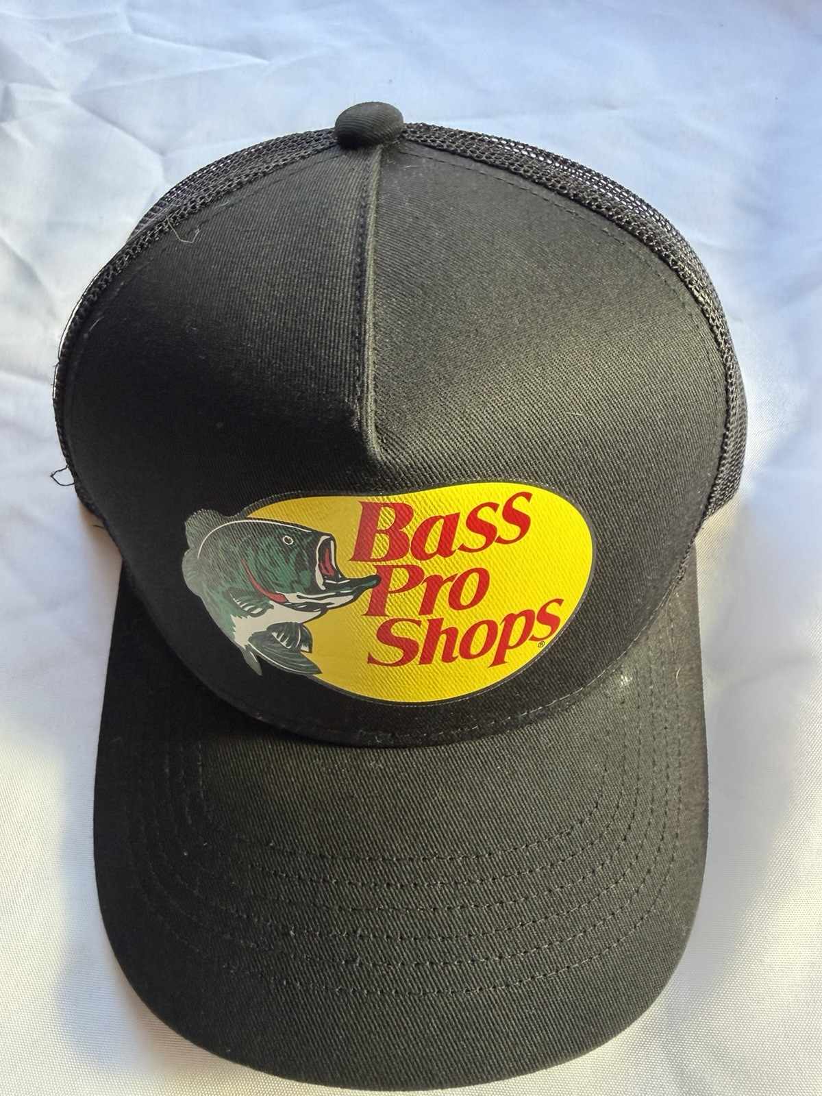 Bass Pro Shops Black Mesh Trucker Hat