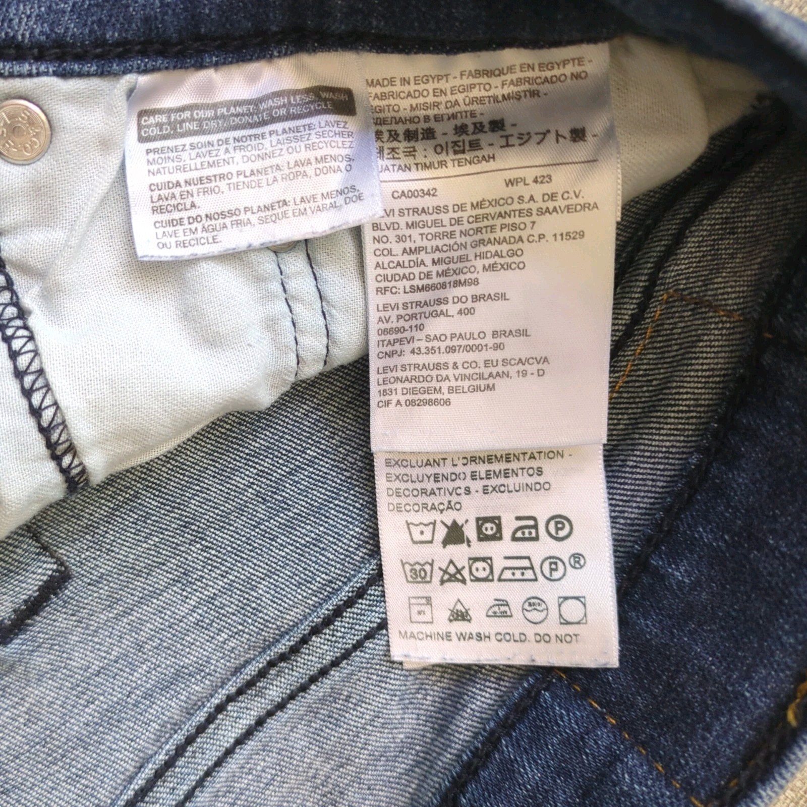 RARE Blank Red Tab Levis 502 Regular Taper Jeans Mens 32×28 R Dark Wash 2021