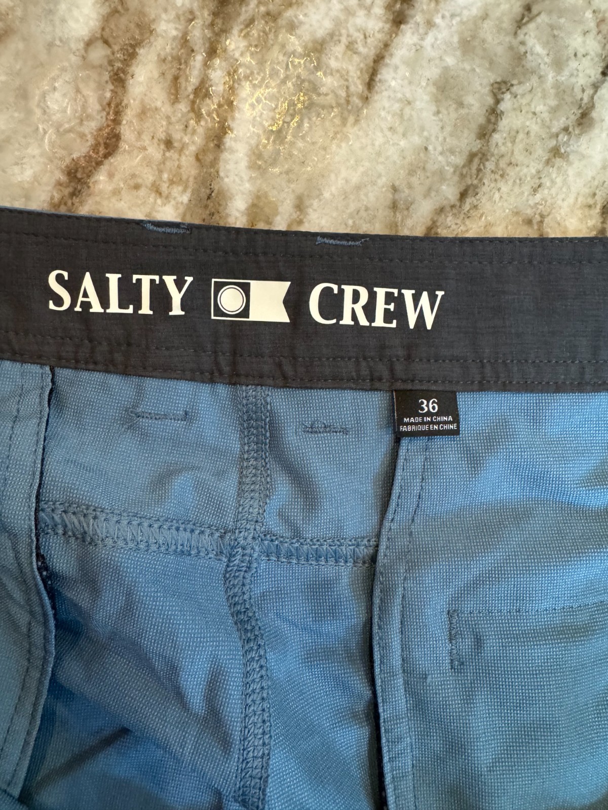 Salty Crew Transom Tech 18″ Hybrid Walk Shorts – Channel Blue