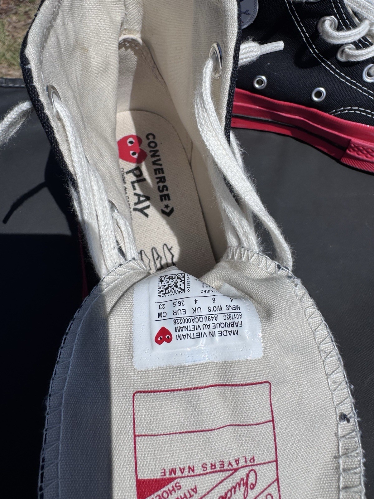 Converse x Comme des Garçons PLAY Chuck Taylor High Top W-6 M-4