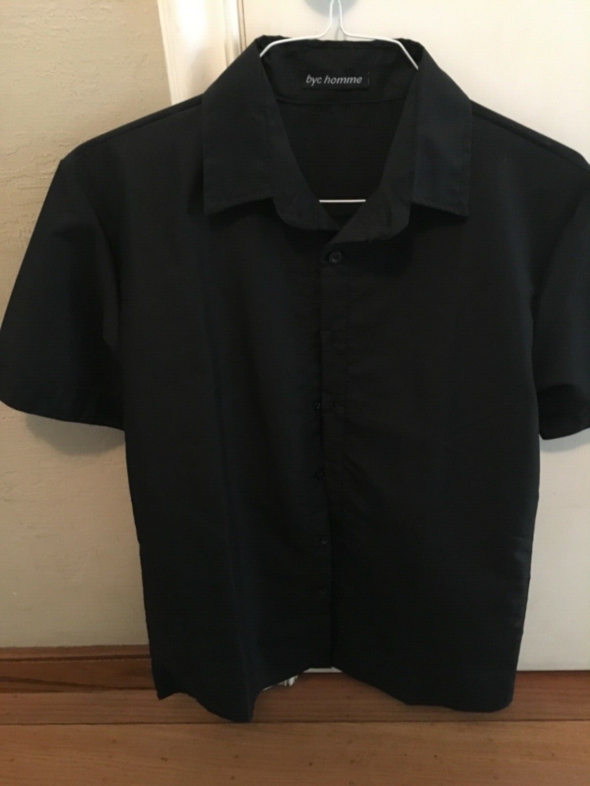 BYC Homme Black Men’s Button Up Dress Shirt
