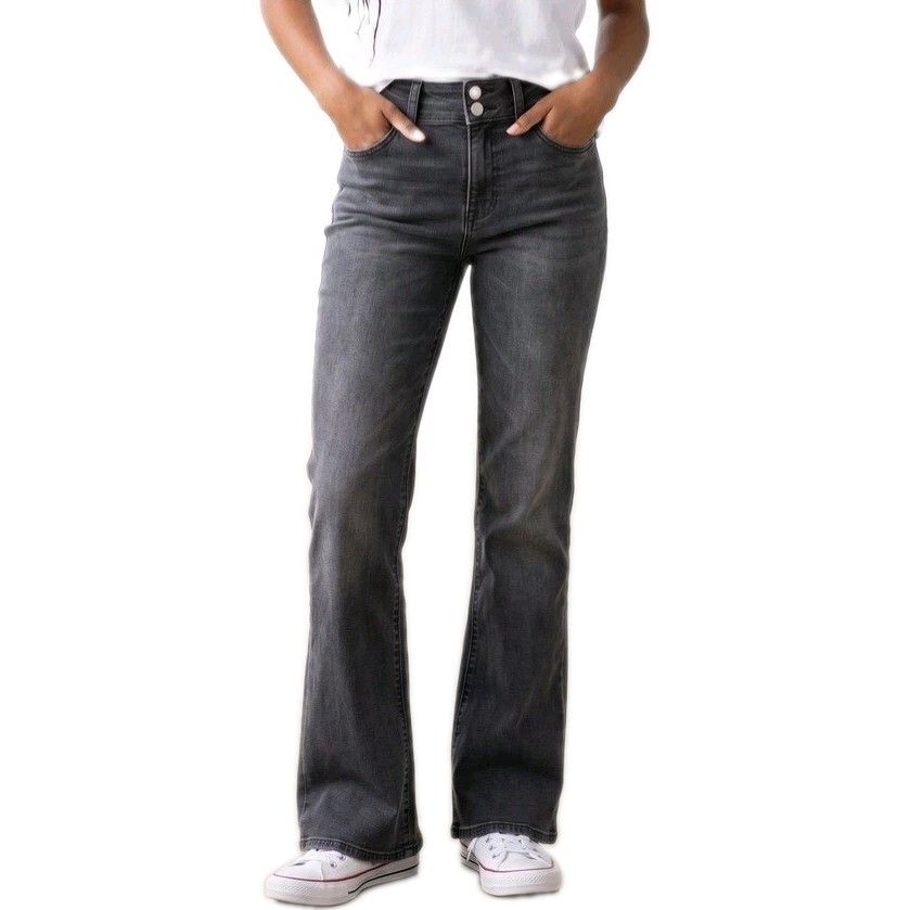 Levi’s 726 Women’s Flare Wide-Leg Stellar Stretch High-Rise Gray Jeans NWT $69