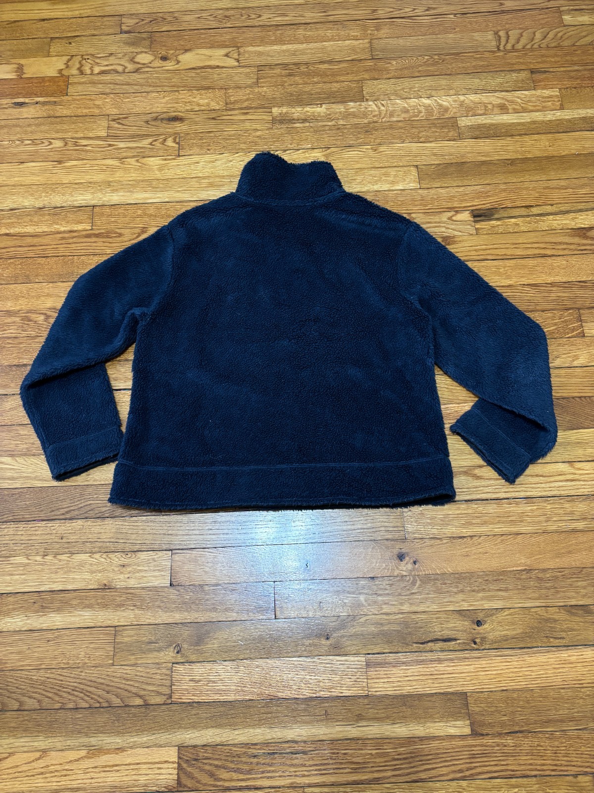 LL Bean Signature Sherpa Fleece Pullover Mock Neck Women’s Size Medium Blue