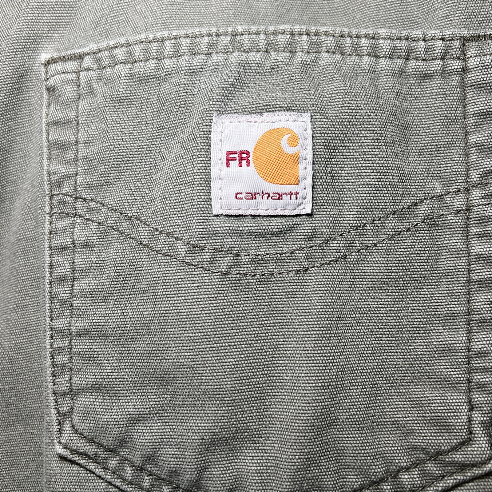 Carhartt FR Midweight Canvas Jean Mens 44×30 Green Pants CAT 2 Loose FRB159-MOS