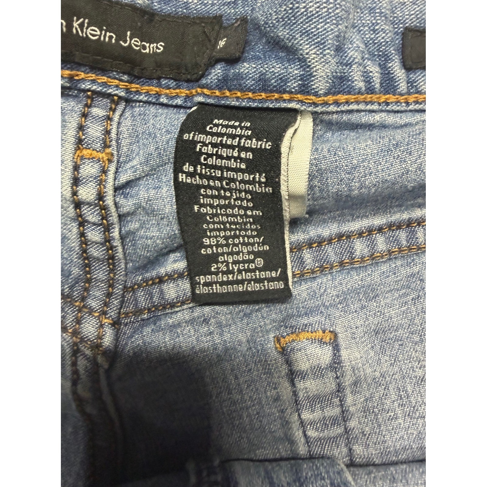 Calvin Klein Jeans Womens 16 Stretch Bootcut Light Vintage Denim Blue W394415