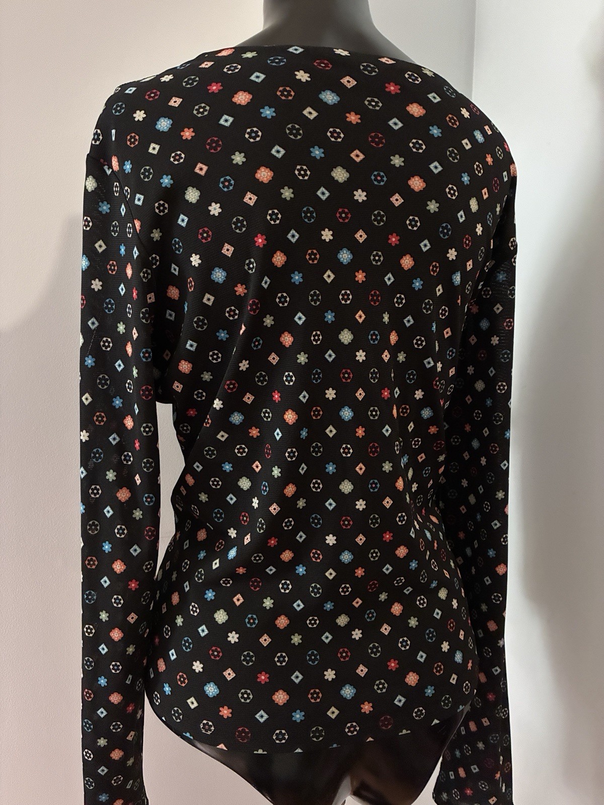 Longsleeve Y2K Patterned Blouse Womens Large