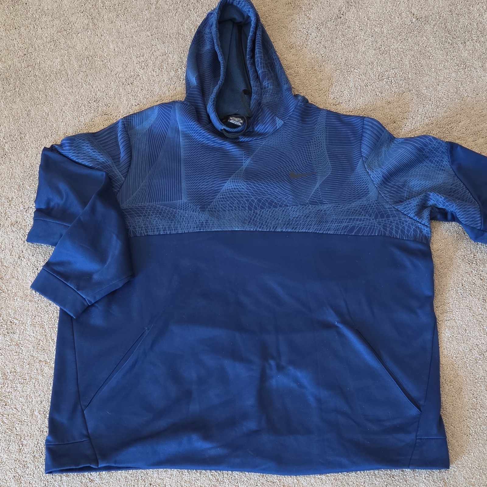 NIKE Dri Fit Hoodie Blue Mens Big and Tall Size 4XLT