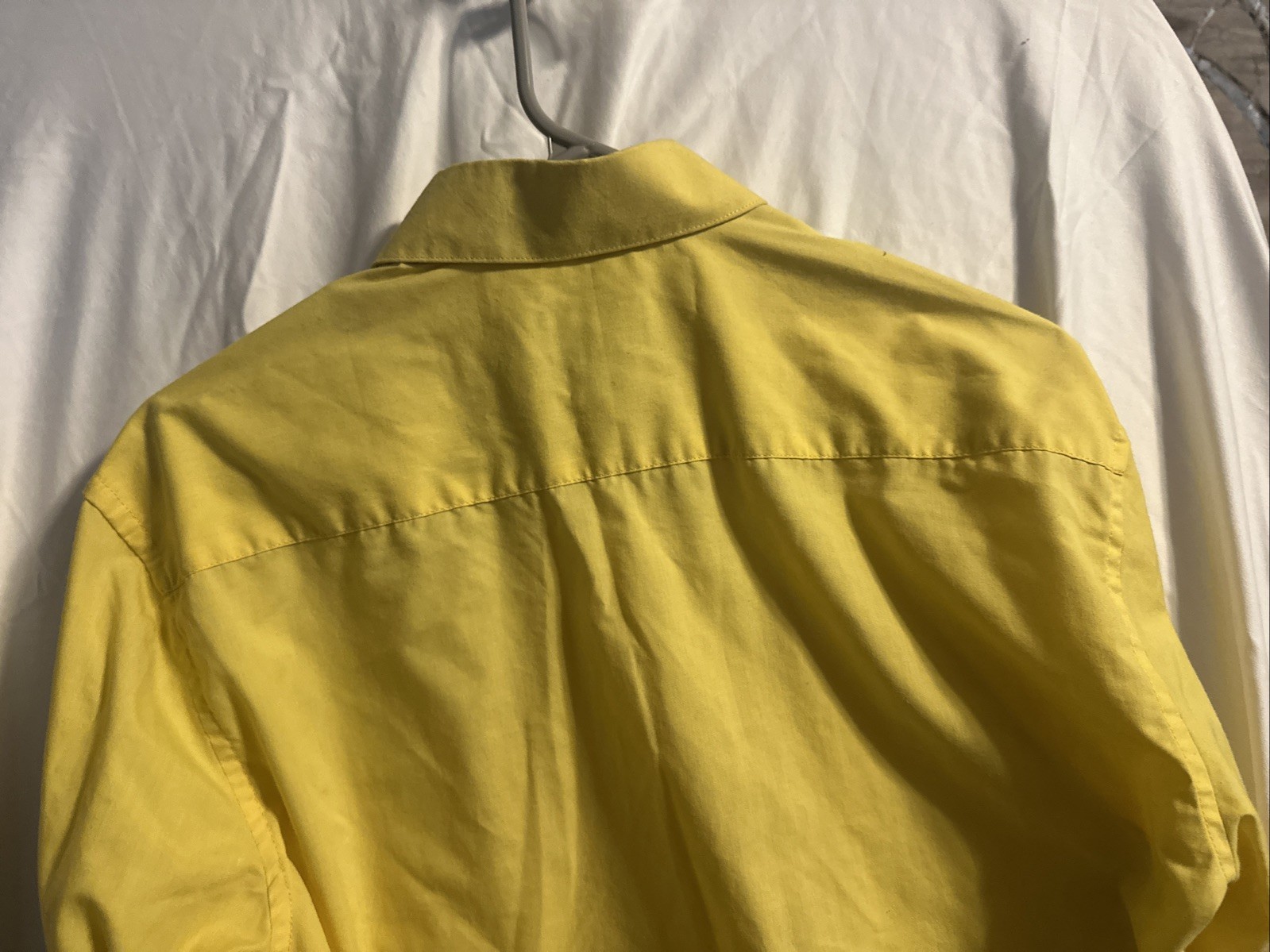 Omega Mens Dress Shirt Size XL Bright Yellow Business Formal Party Italy 1